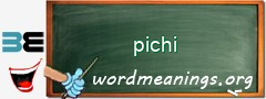 WordMeaning blackboard for pichi